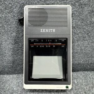 Zenith 4 Inch Black & White Portable Television In Box 1985 BT 044S‎ FOR PARTS